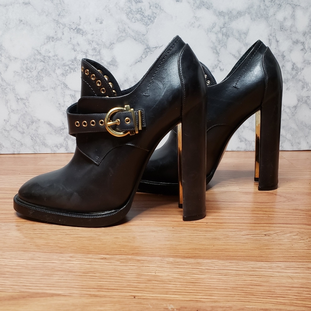Ferragamo Runway Black Leather Boot
